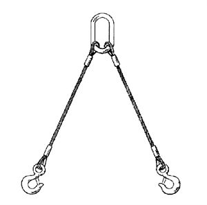 Picture of Double Leg Wire Rope Slings - 6x19 & 6x37 Bright EIPS IWRC