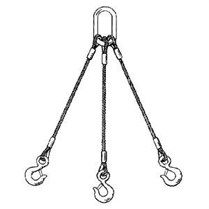 Picture of Triple Leg Wire Rope Slings - Stainless Steel Type 302 & 304 IWRC