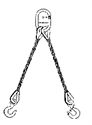Liftall 582LBX6 Wire Rope Sling 2 Leg Bridle 5/8 x 6 6 x 19 Domestic 
